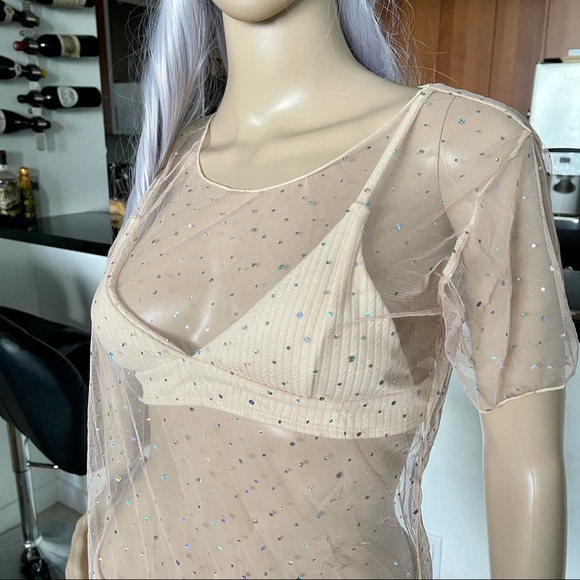 🌟Beige 3pack Bikini Swimsuit with Cover-up🌟 - Picture 3 of 16